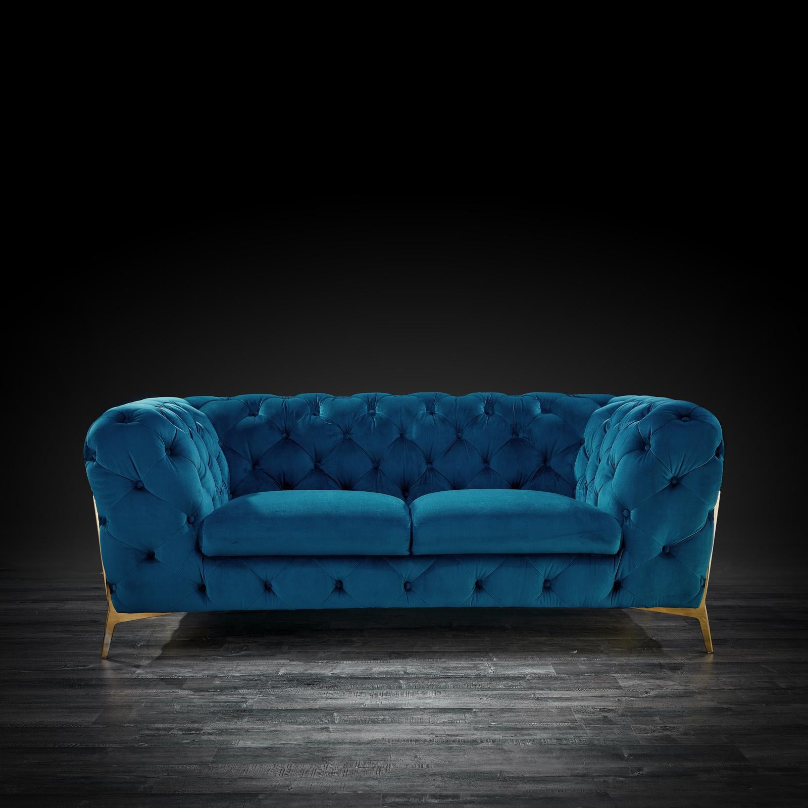 regina blue 7 sofa set