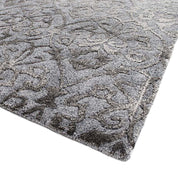 regina gray black modern rug