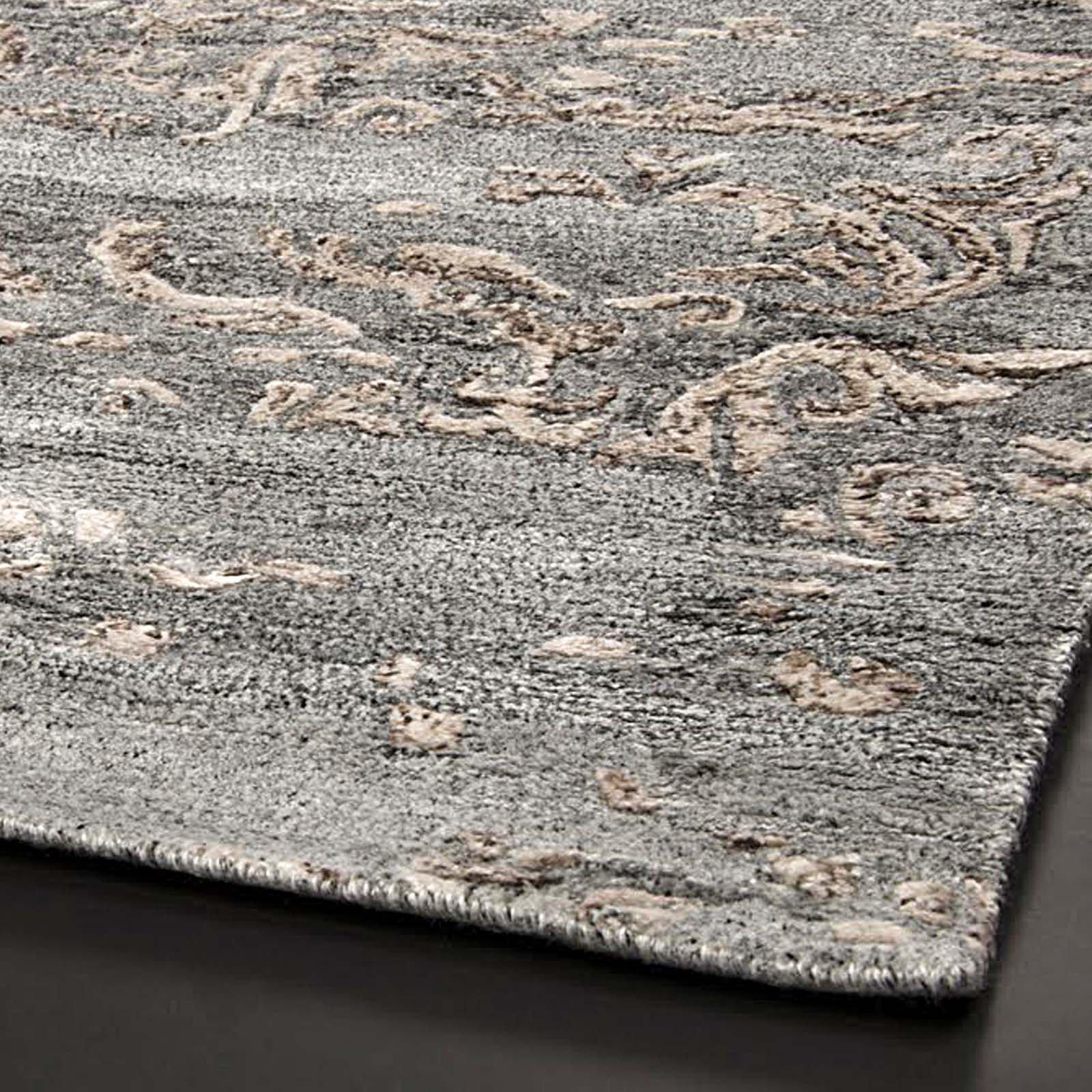 regina gray silver modern rug