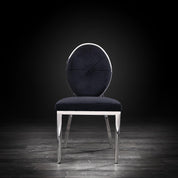 regina silver black modern dining chair