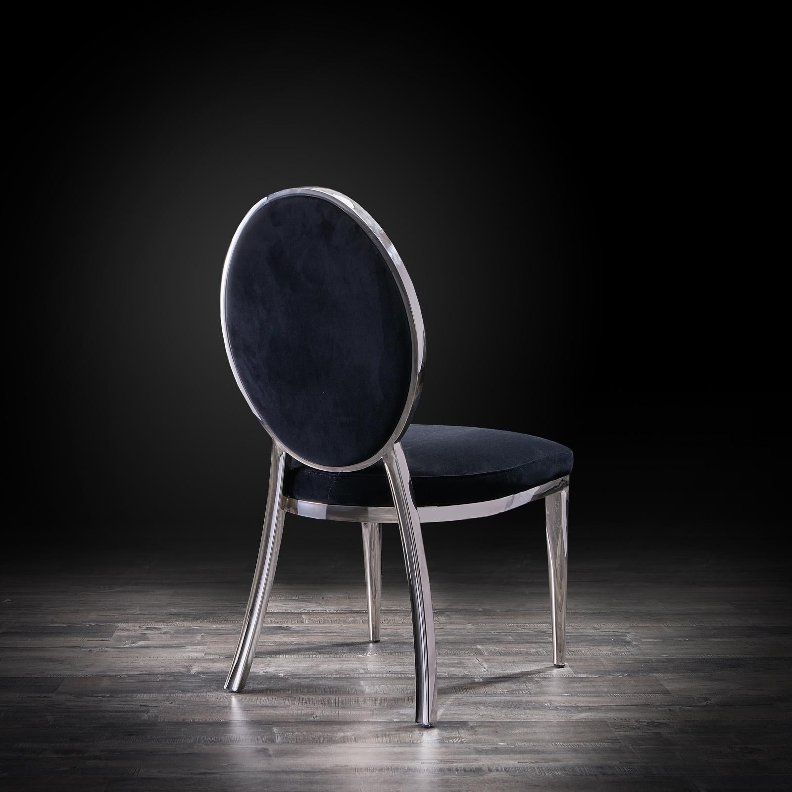 regina silver black roberto grassie dining chair