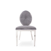 regina silver gray velvet dining chair