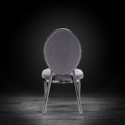 regina silver gray velvet luxury dining chair