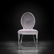 regina silver gray velvet modern dining chair