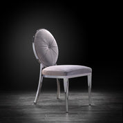 regina silver gray velvet stylish dining chair