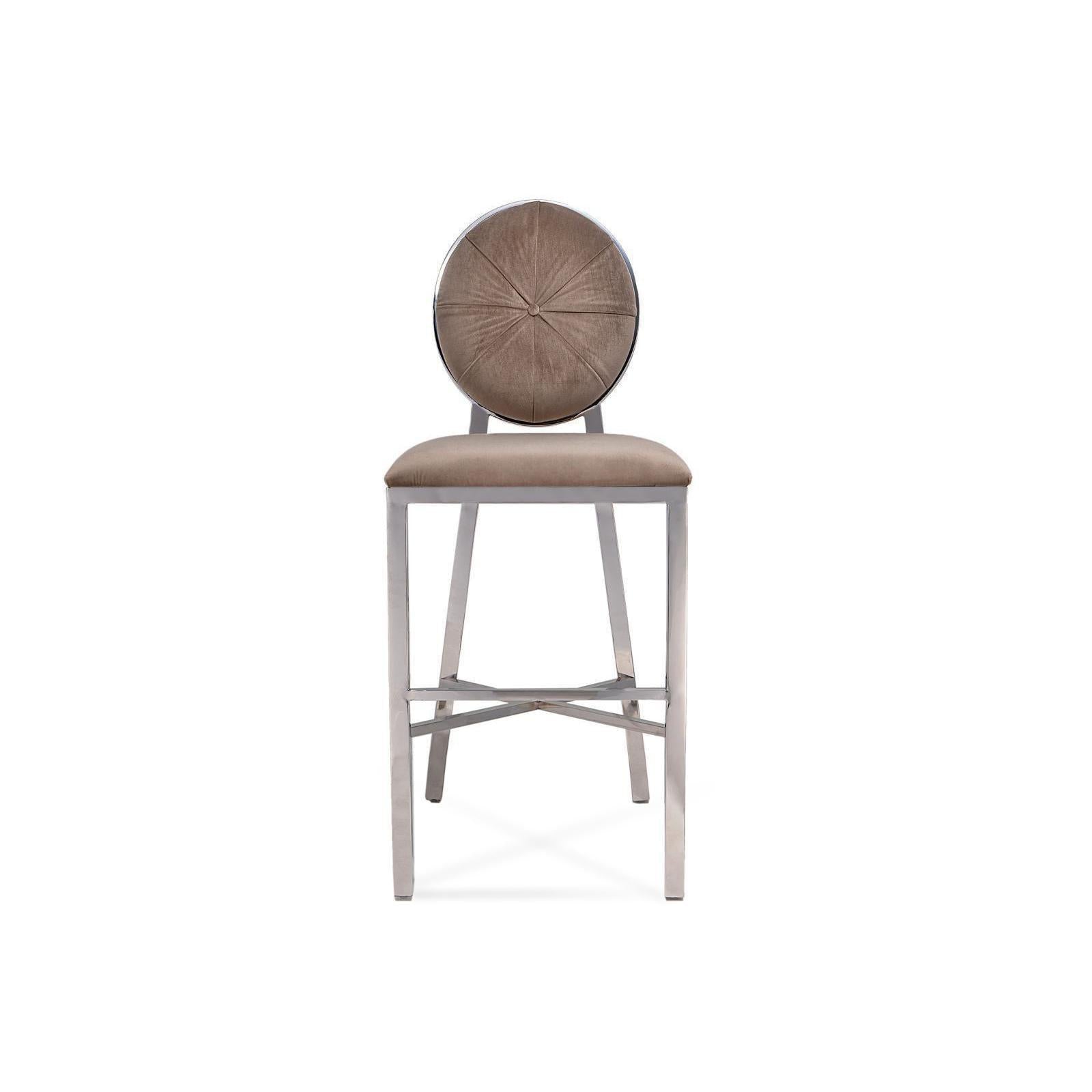 regina silver taupe counter stool