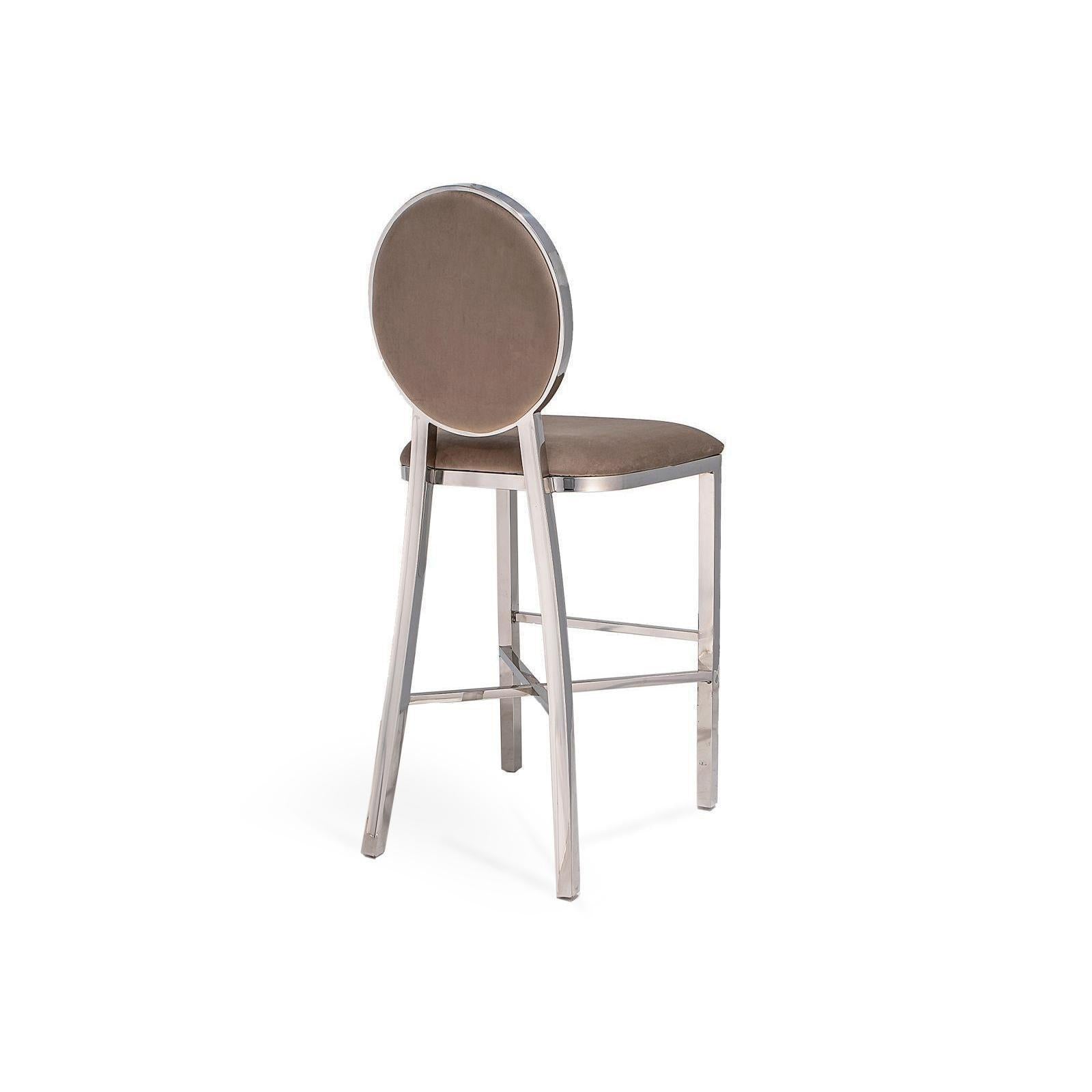 regina silver taupe luxury 7 counter stool