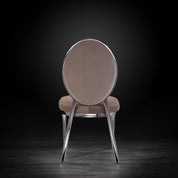 regina silver taupe luxury dining chair