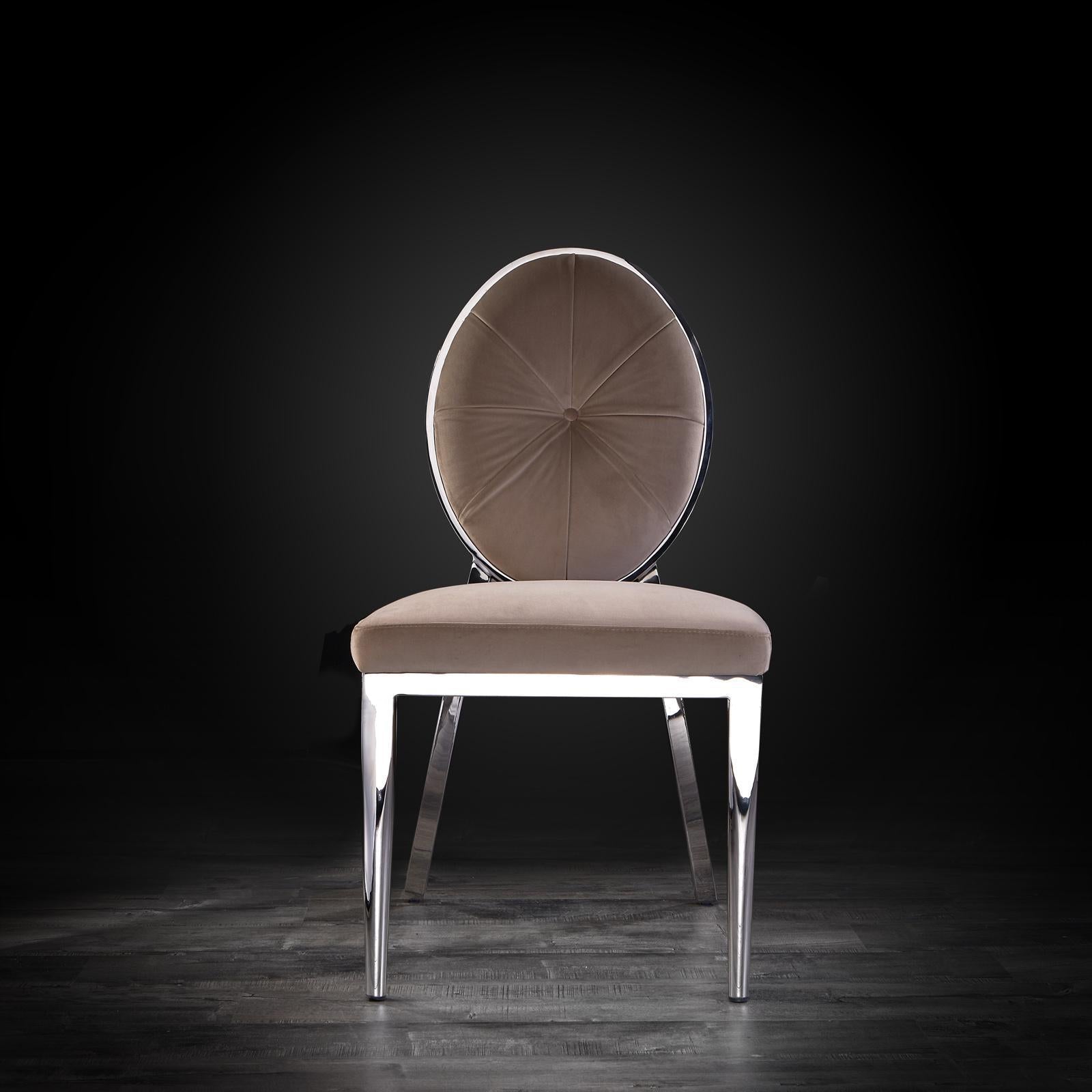 regina silver taupe modern dining chair