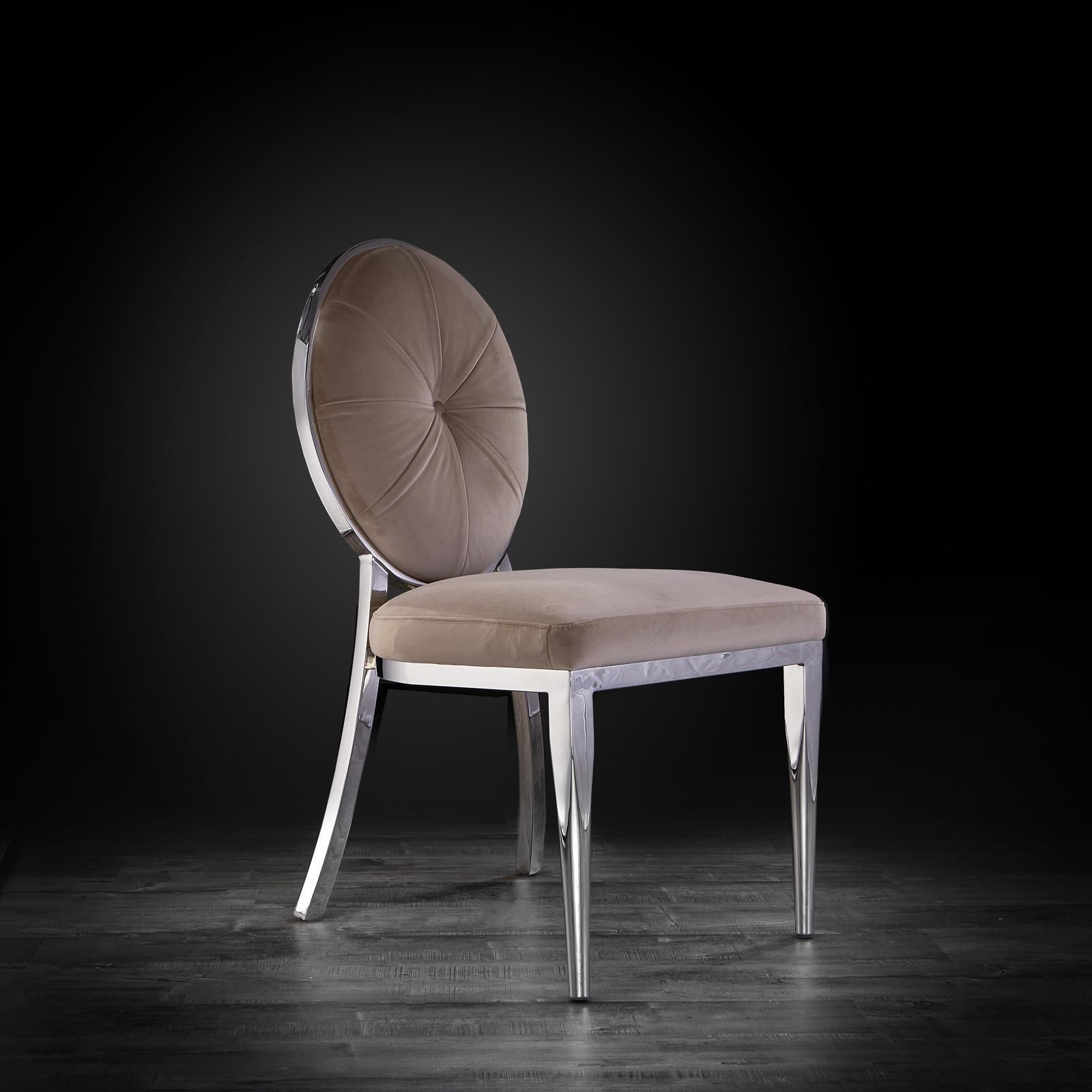 regina silver taupe stylish dining chair