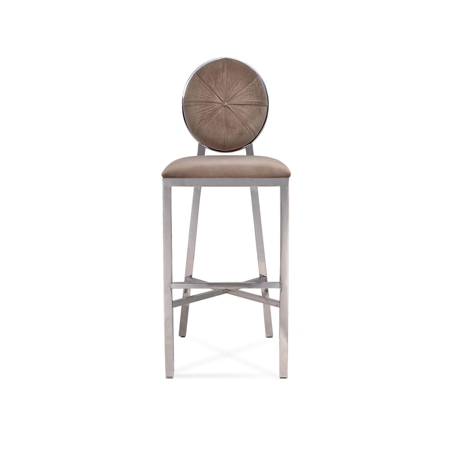 regina taupe bar stool