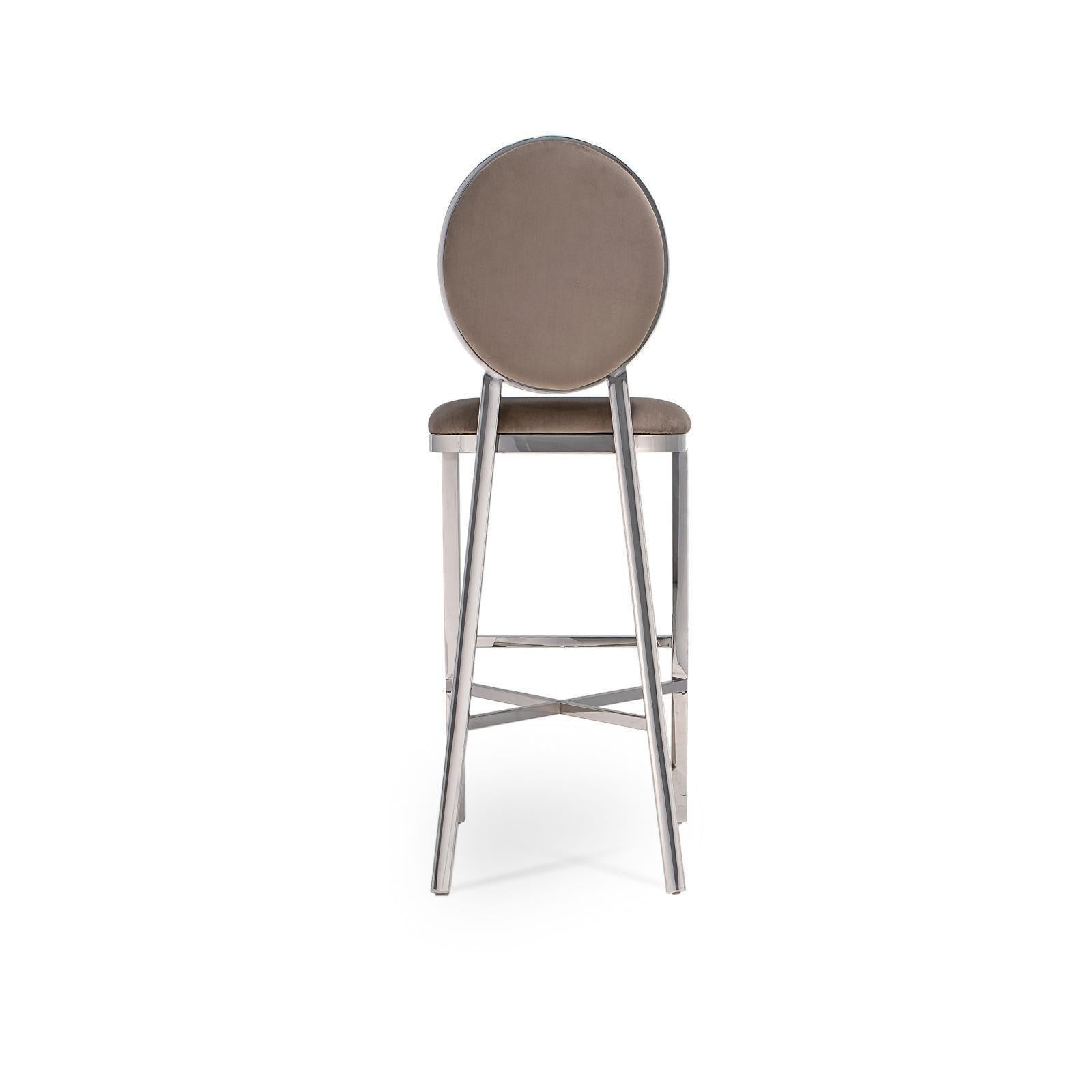 regina taupe luxury 7 bar stool