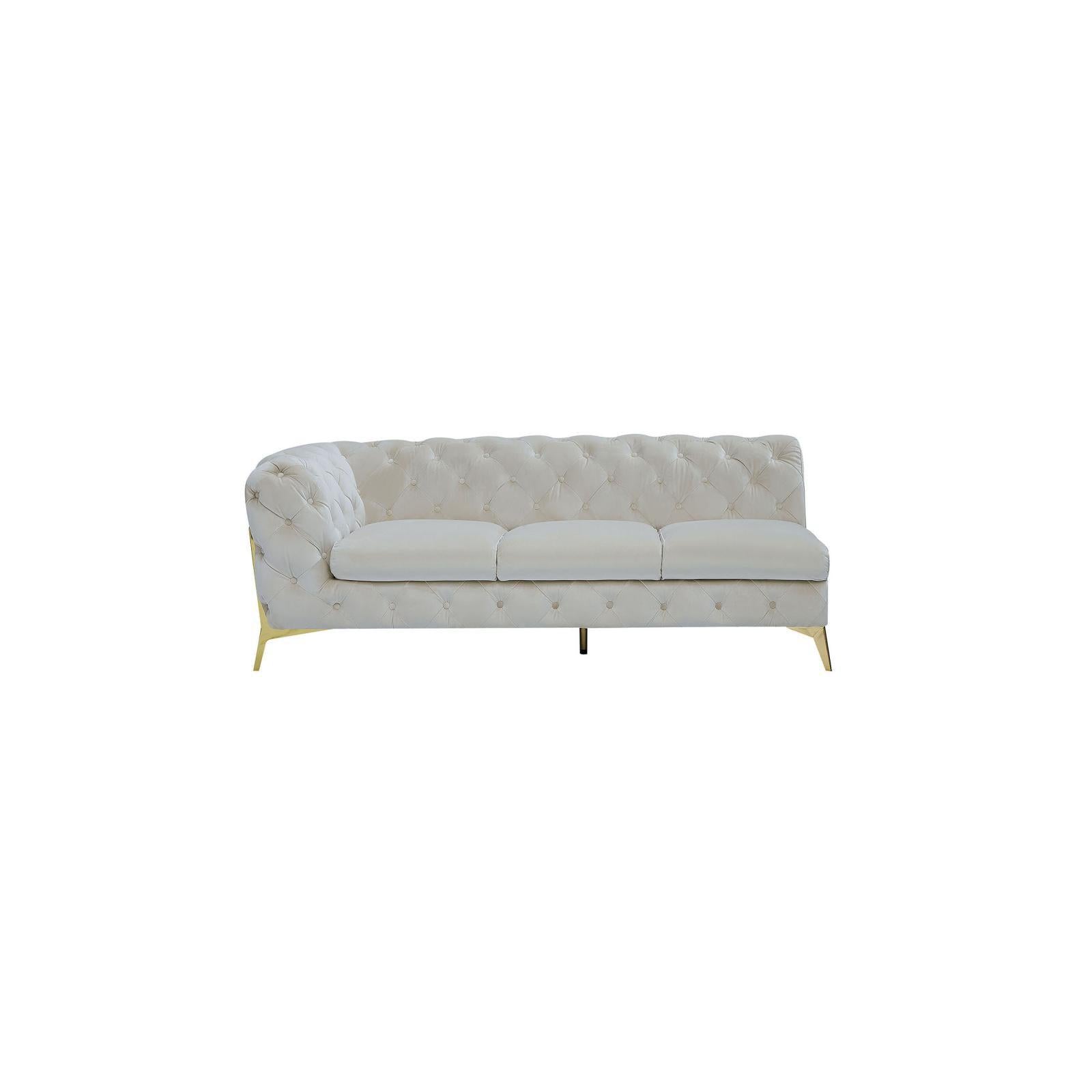 regina tgss left sofa chaise beige modern 8 sectional