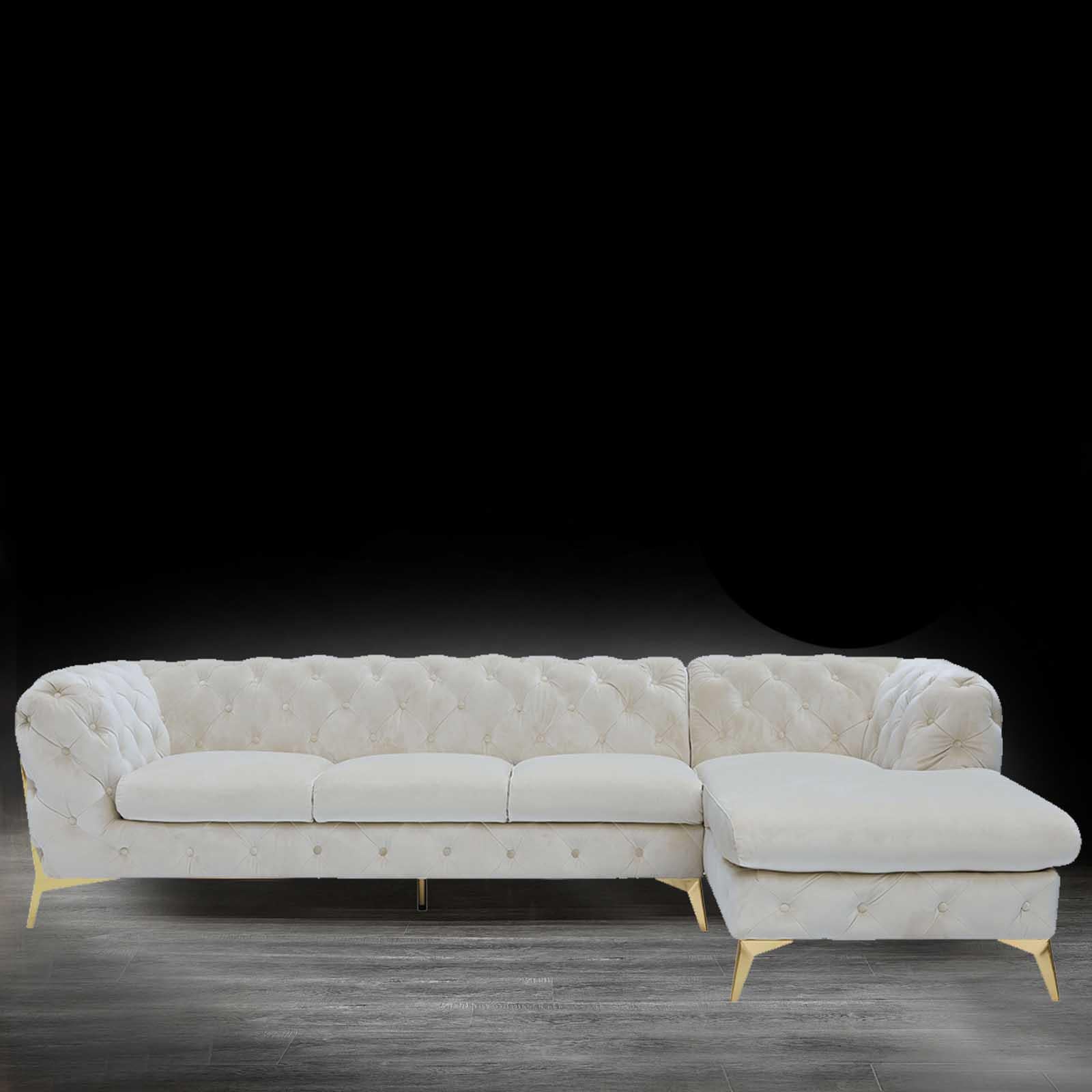 regina tgss left sofa chaise beige modern sectional