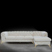 regina tgss left sofa chaise beige modern sectional