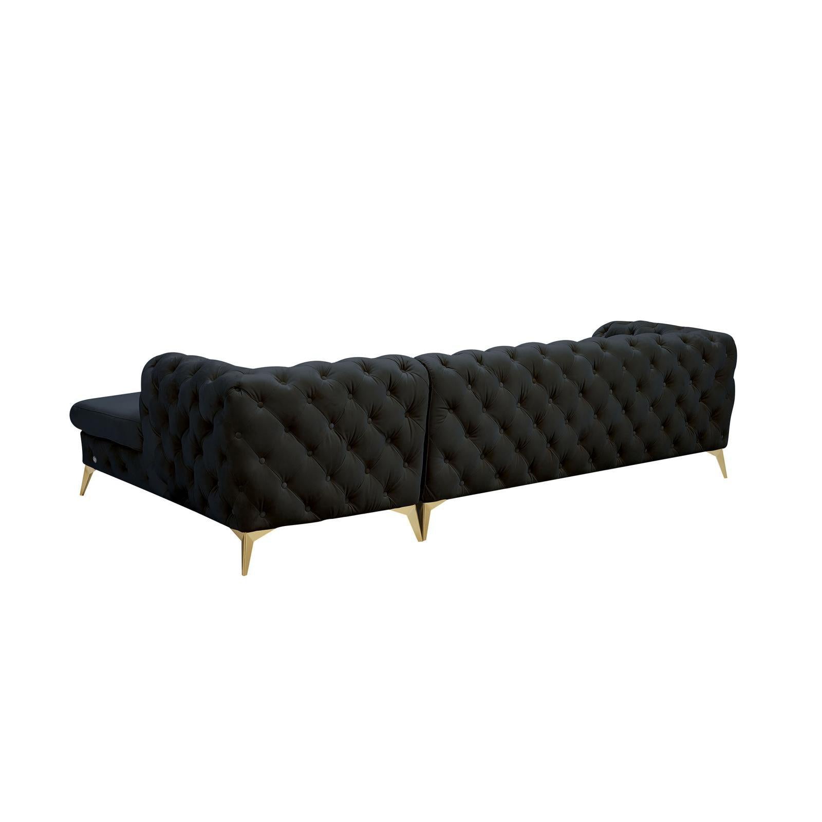 regina tgss left sofa chaise black allamoda 7 sectional