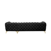 regina tgss left sofa chaise black luxury 7 sectional