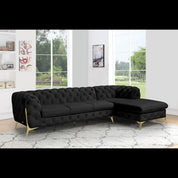 regina tgss left sofa chaise black luxury sectional