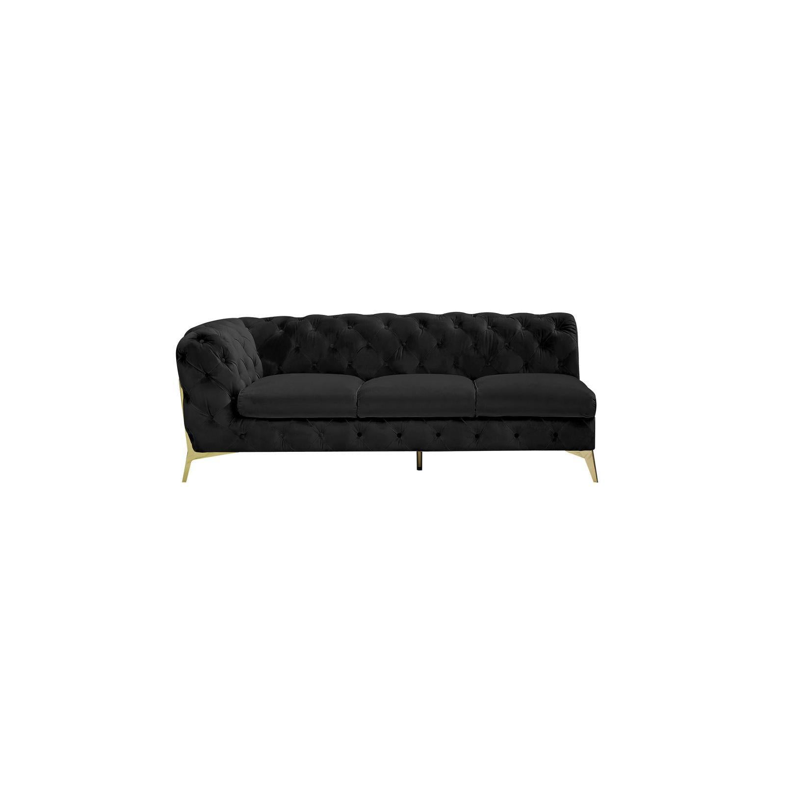 regina tgss left sofa chaise black modern 8 sectional