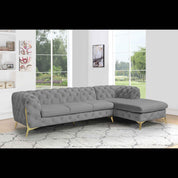 regina tgss left sofa chaise light gray luxury sectional