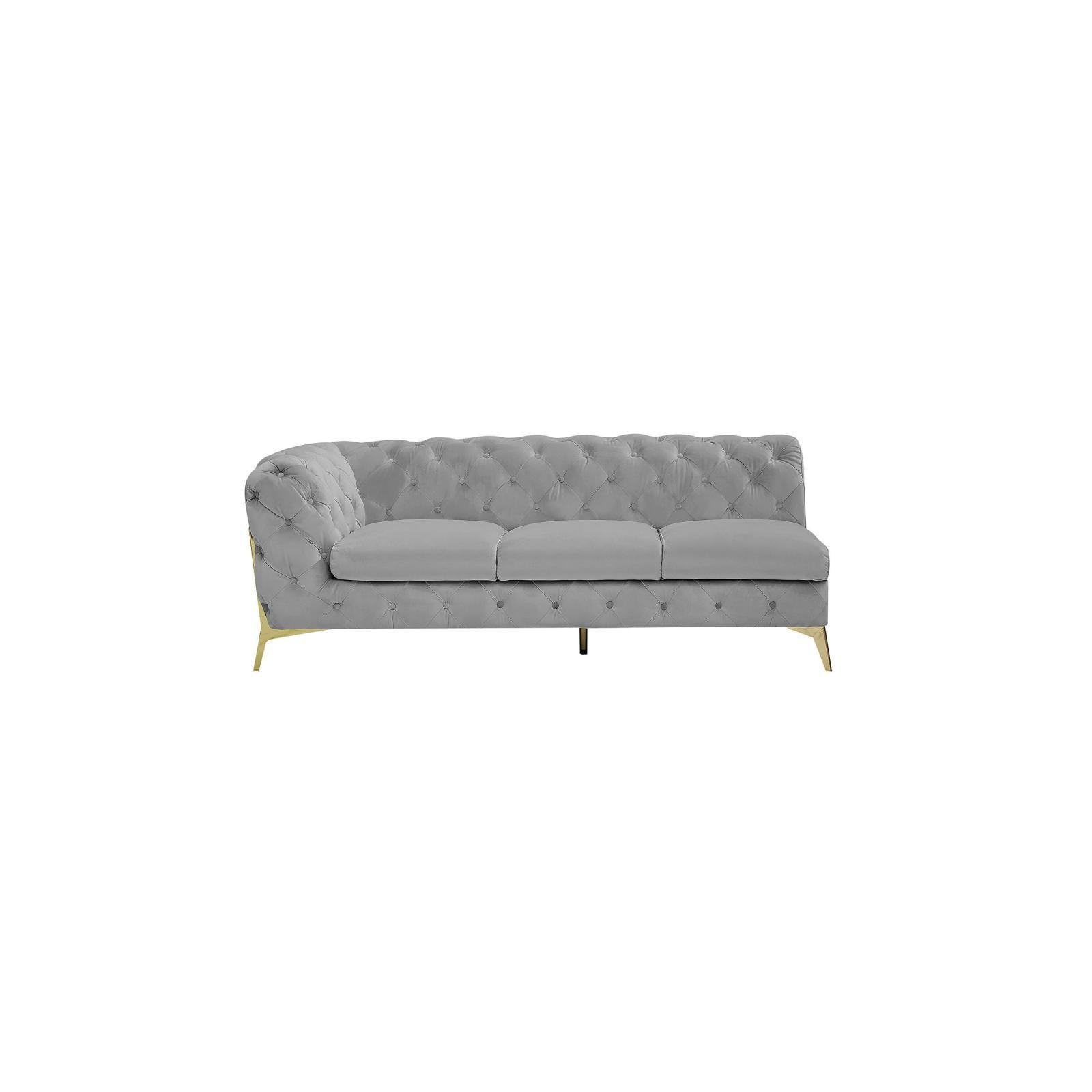 regina tgss left sofa chaise light gray modern 8 sectional