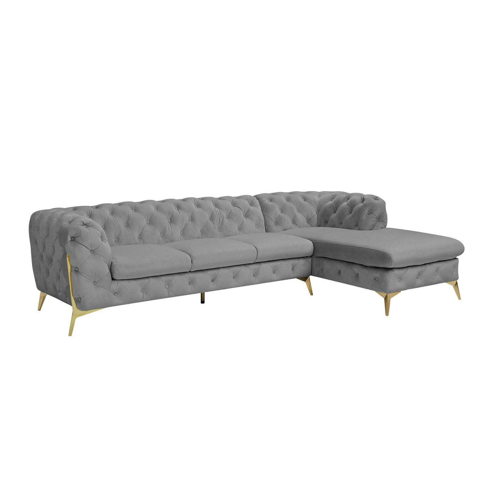 regina tgss left sofa chaise light gray stylish 7 sectional