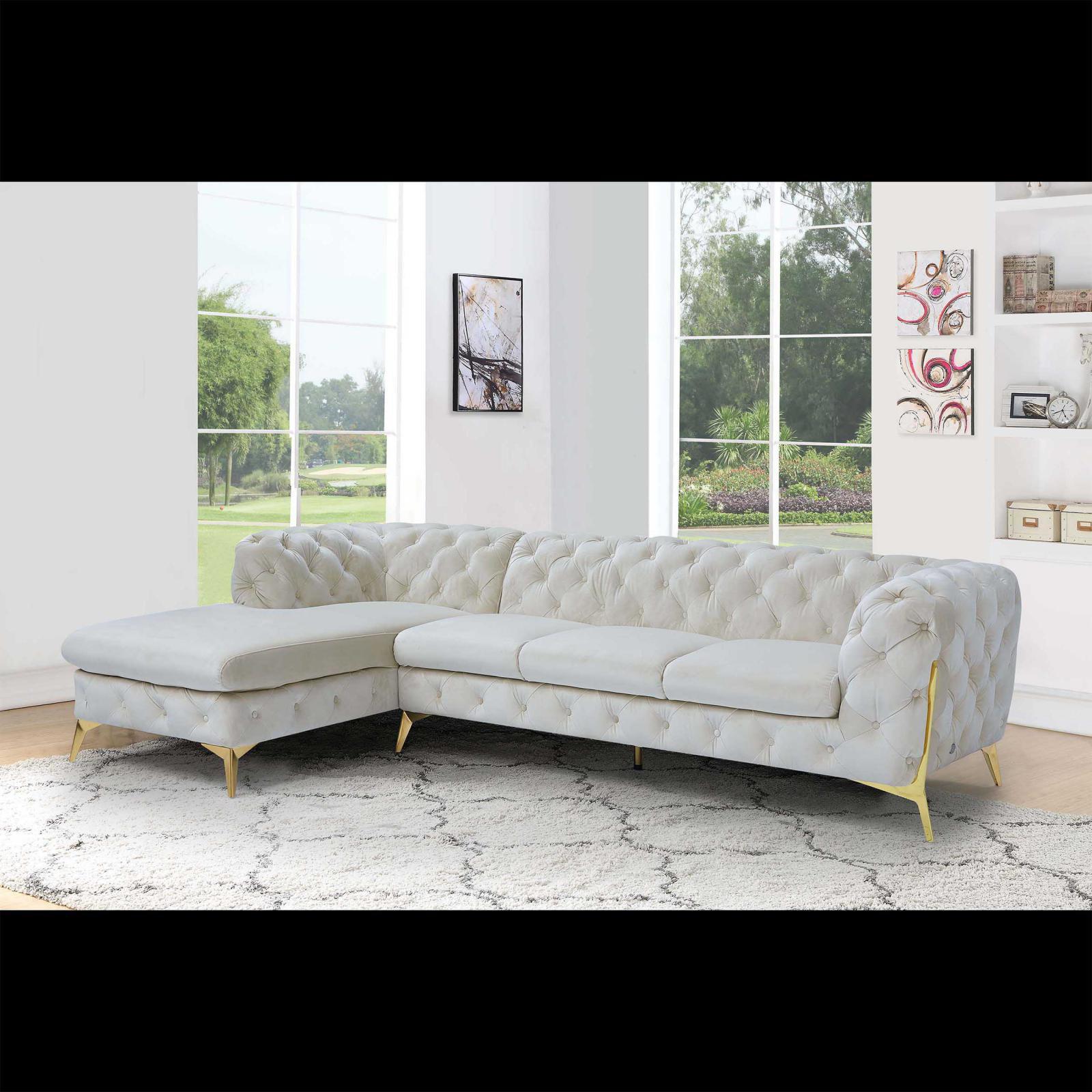 regina tgss right sofa chaise beige luxury sectional