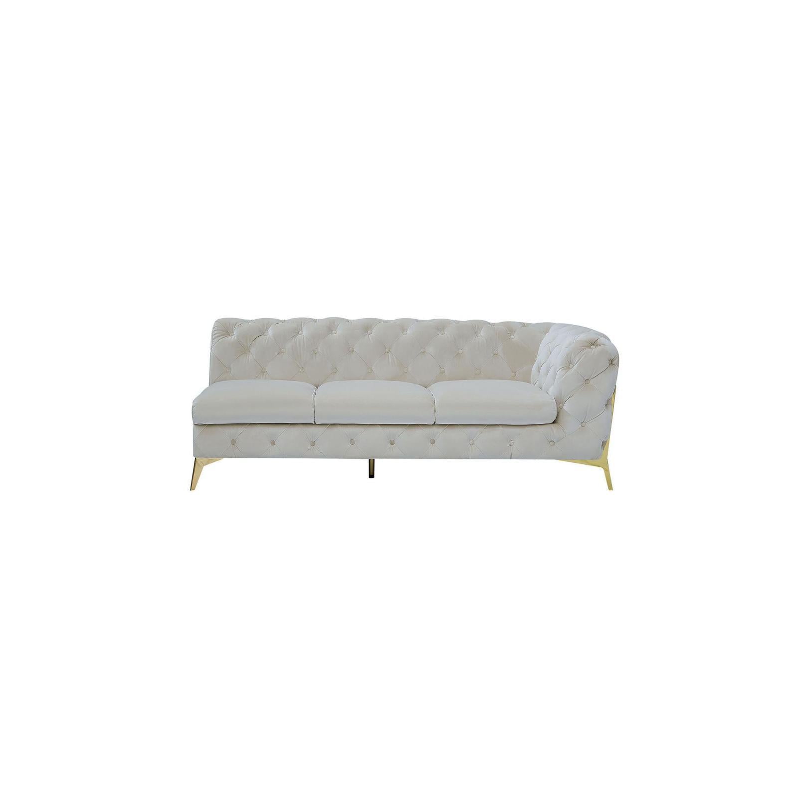 regina tgss right sofa chaise beige modern 8 sectional