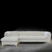 regina tgss right sofa chaise beige modern sectional