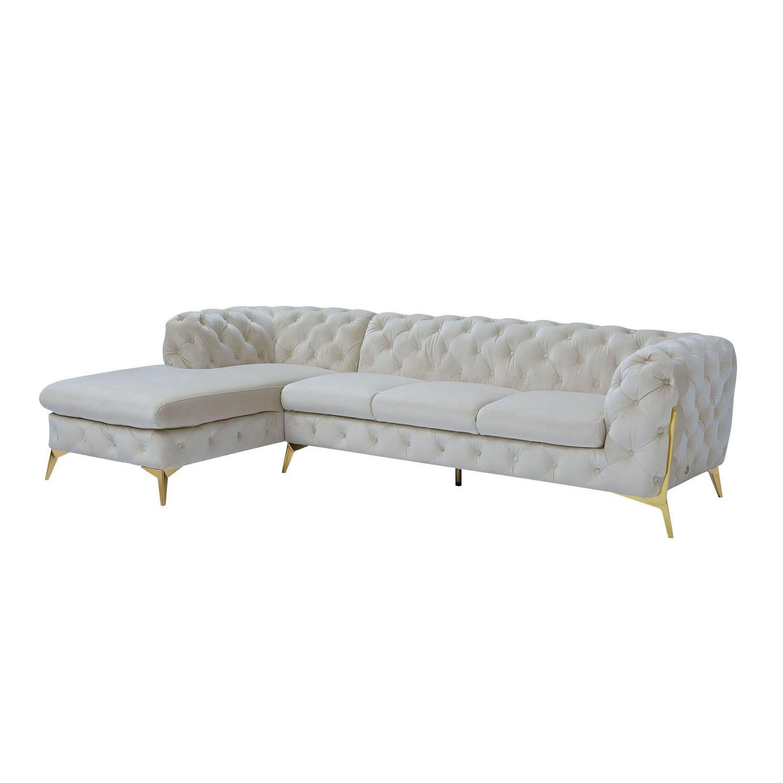 regina tgss right sofa chaise beige stylish 7 sectional