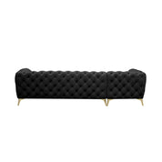 regina tgss right sofa chaise black luxury 7 sectional