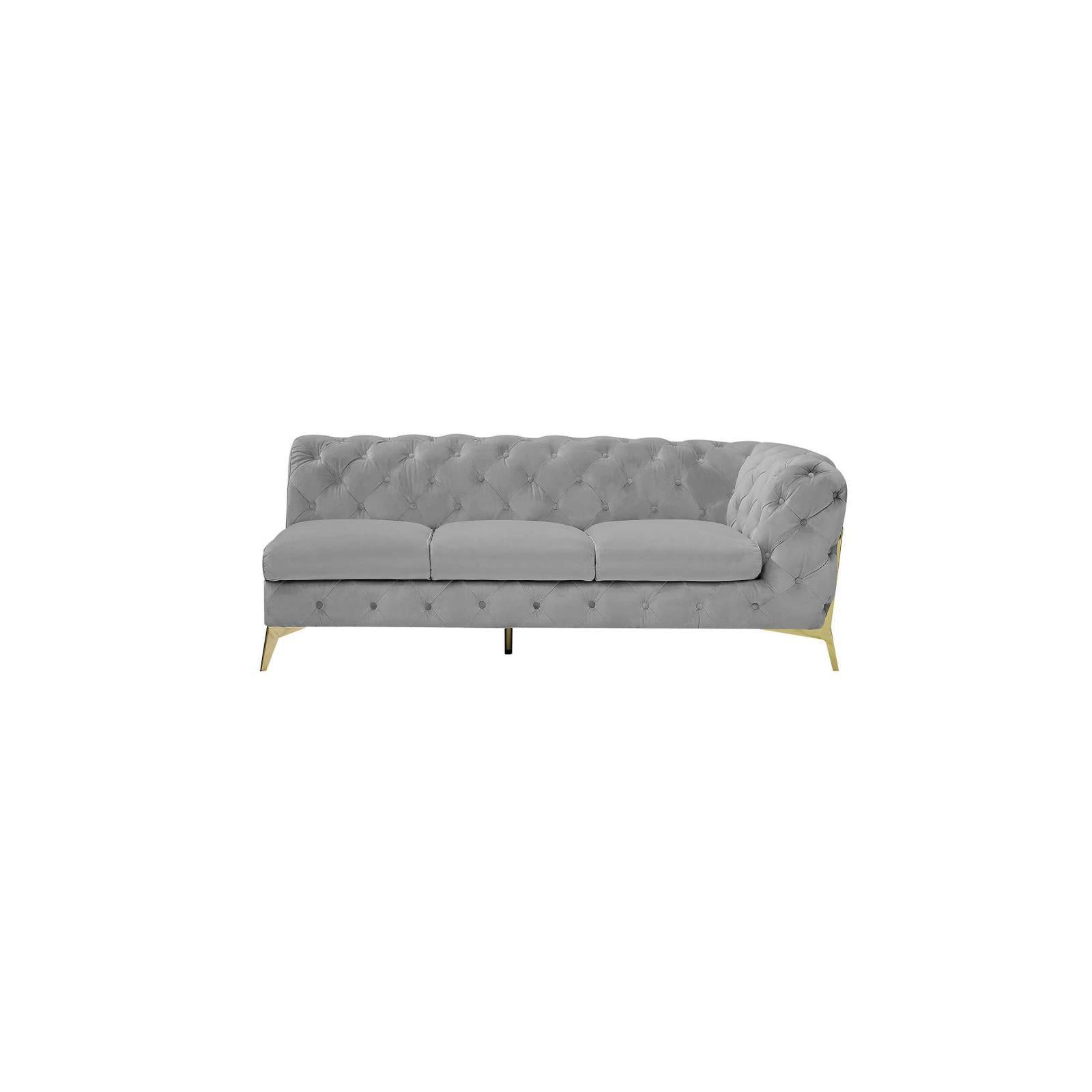 regina tgss right sofa chaise light gray modern 8 sectional