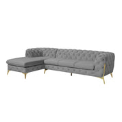 regina tgss right sofa chaise light gray stylish 7 sectional