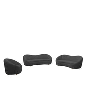 riccardo black modern 9 sofa set