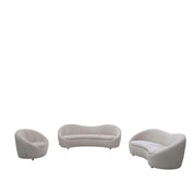 riccardo light gray modern 9 sofa set