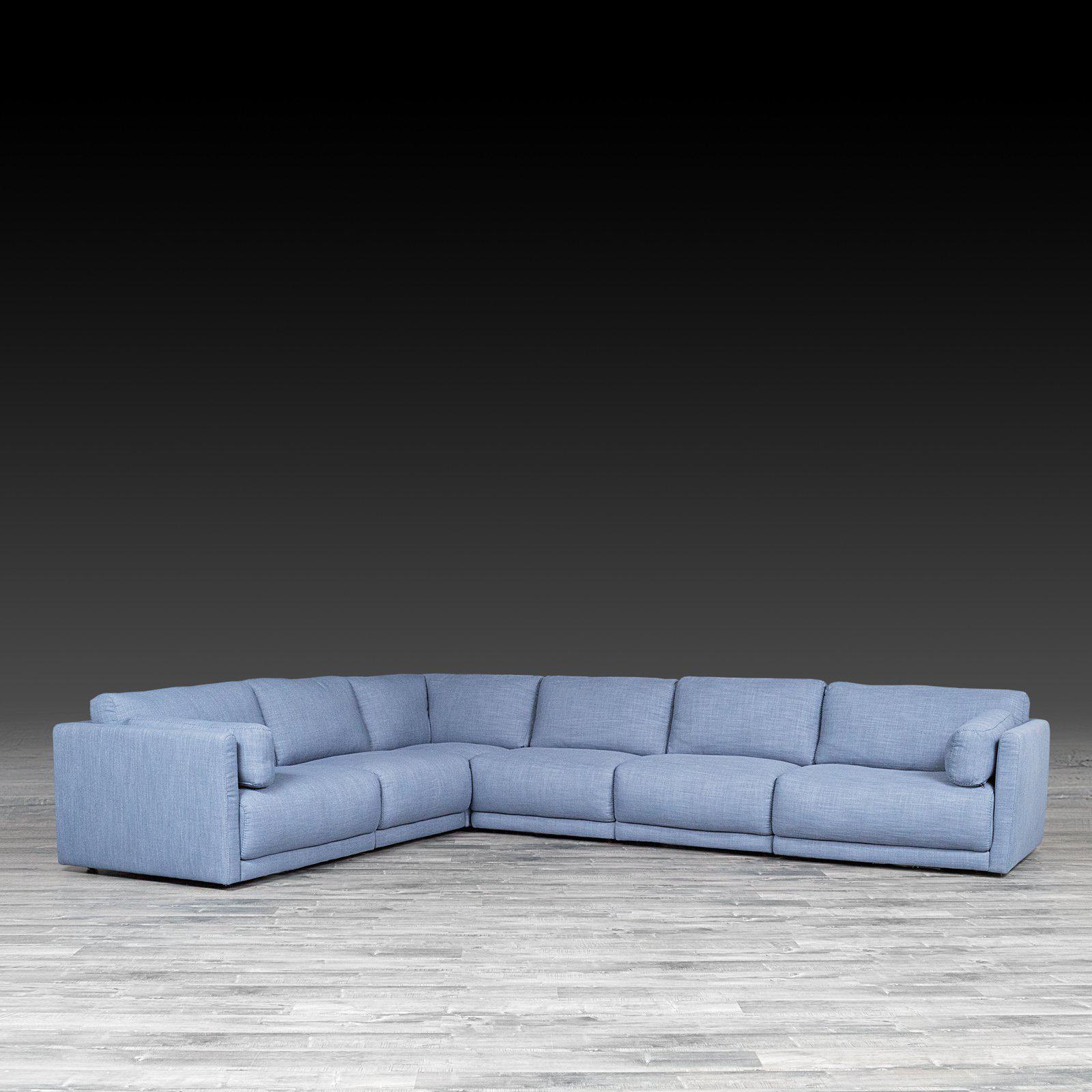 ricco blue modern sectional