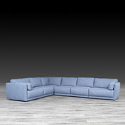 ricco blue modern sectional