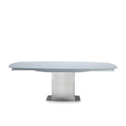 romeo gray glass dining table