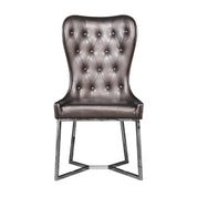 rossi brown ss dining chair