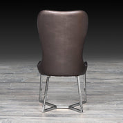 rossi brown ss luxury dining chair