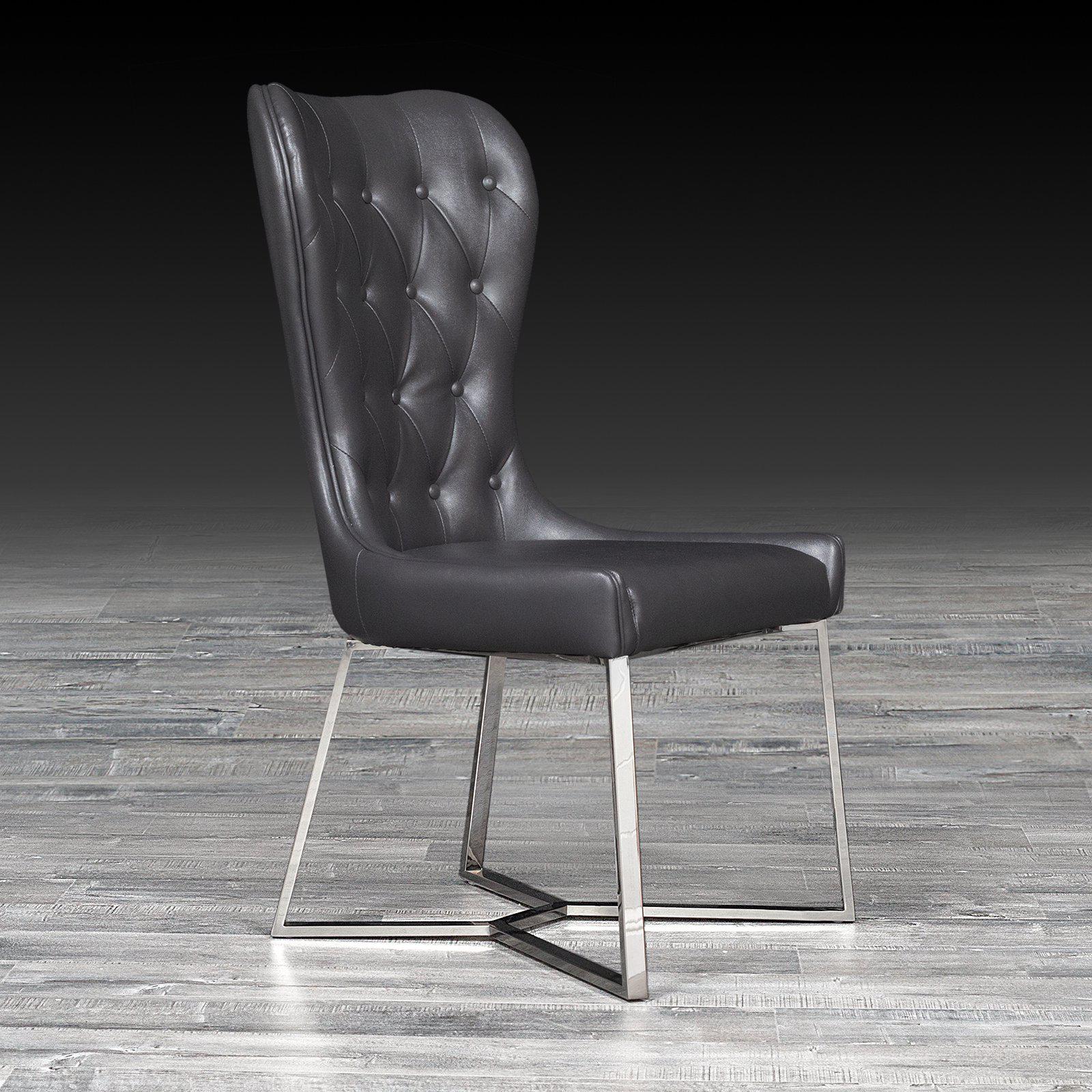 rossi gray ss stylish dining chair