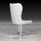 rossi white ss la dining chair