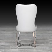 rossi white ss luxury dining chair