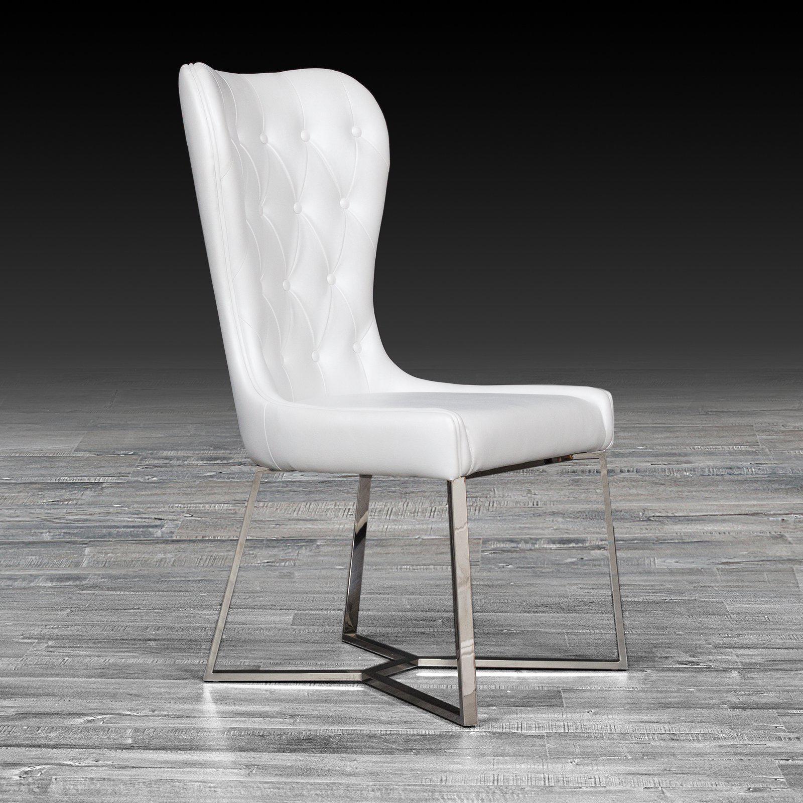 rossi white ss stylish dining chair