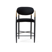 roubi brushed chg black counter stool