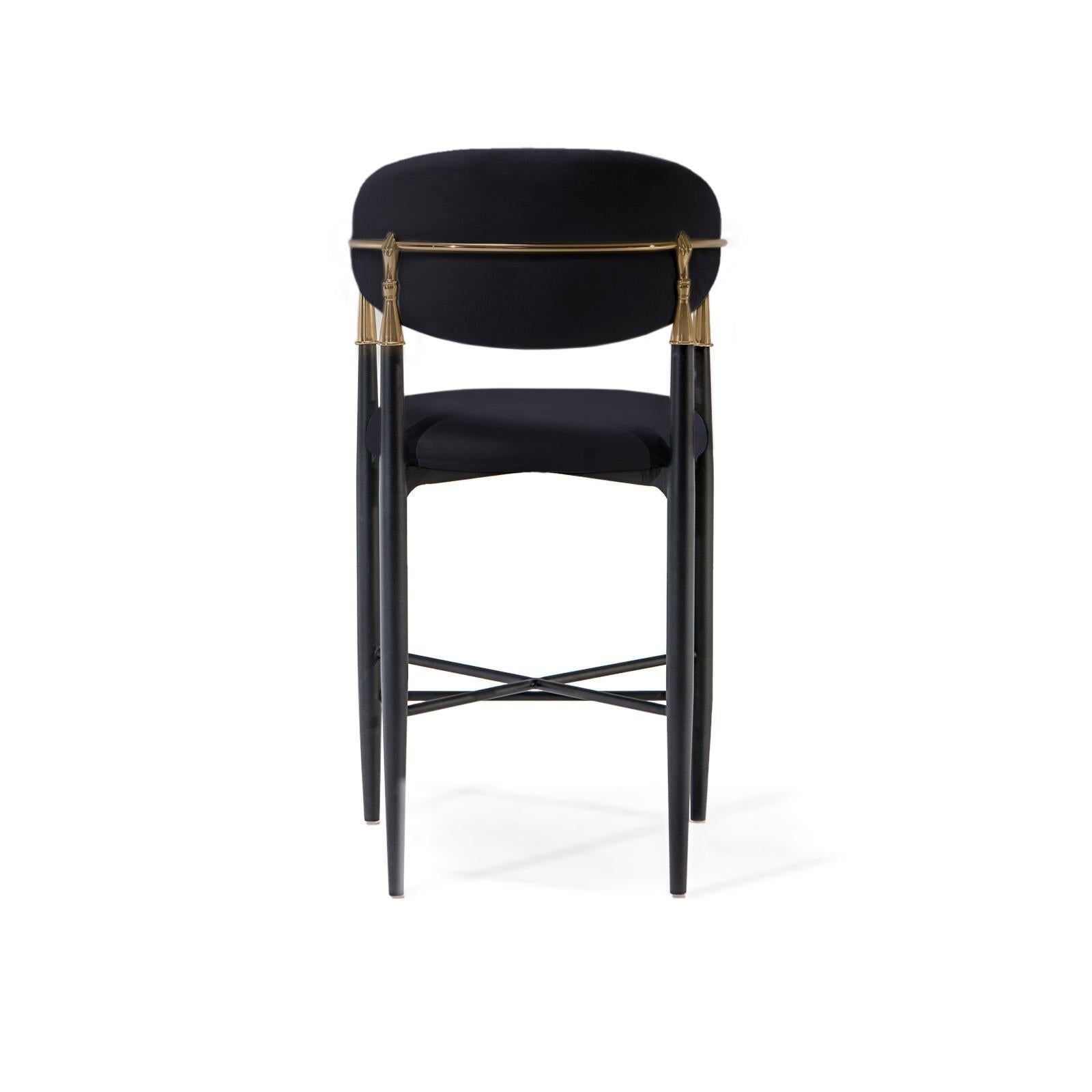 roubi brushed chg black luxury 7 counter stool