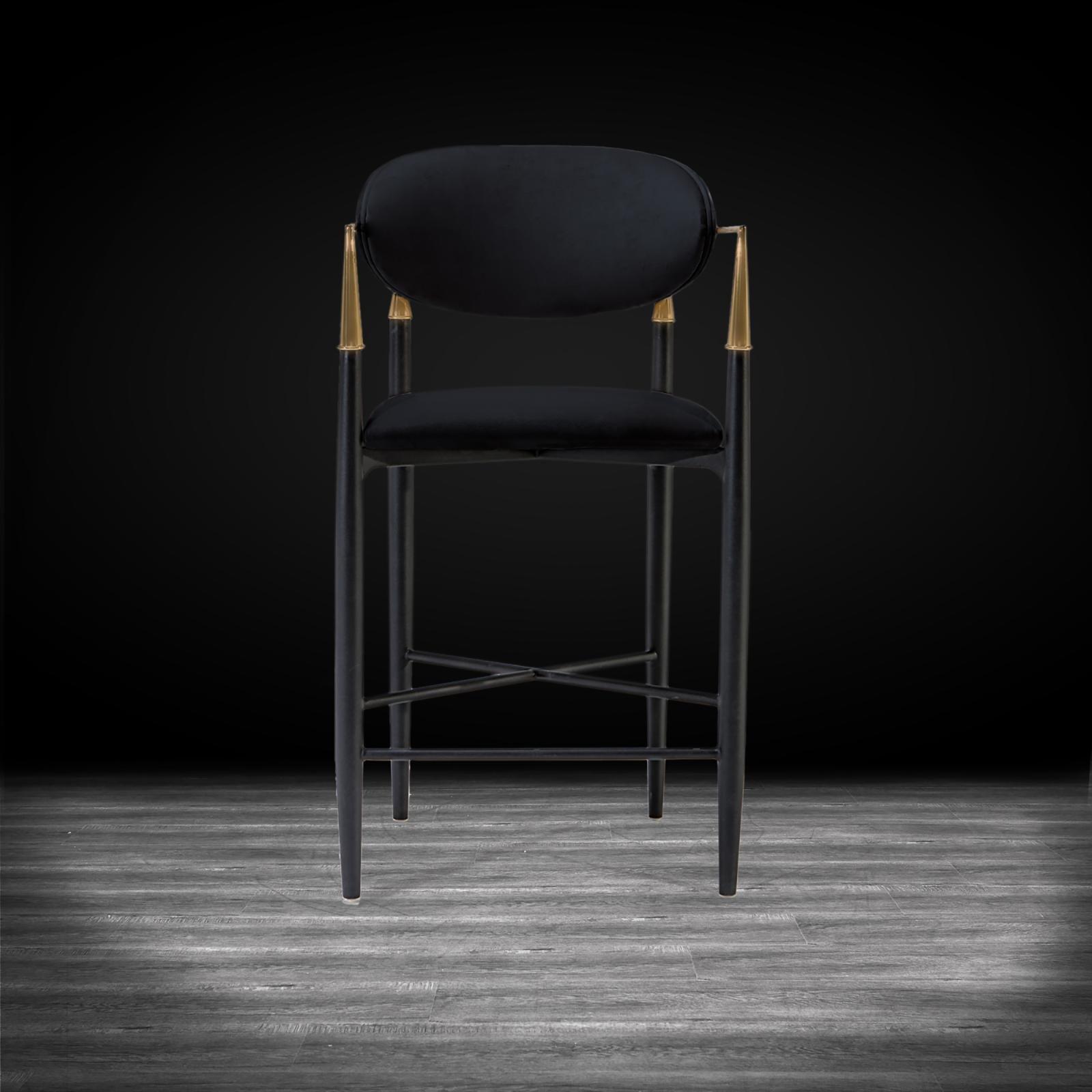 roubi brushed chg black luxury counter stool