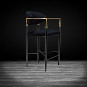 roubi brushed chg black modern 1 counter stool