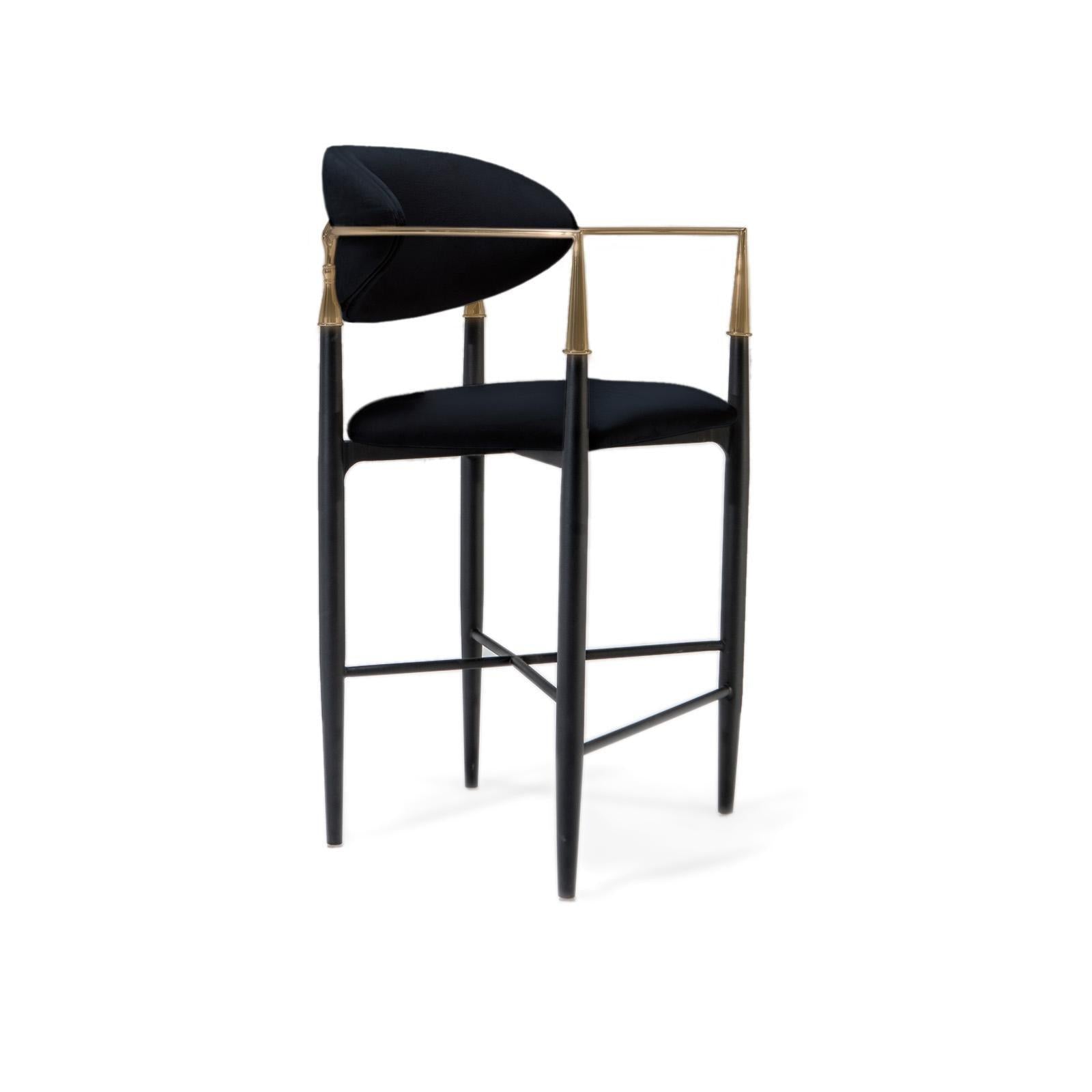 roubi brushed chg black stylish 7 counter stool