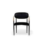 Roubi Champagne Gold Black Dining Chair